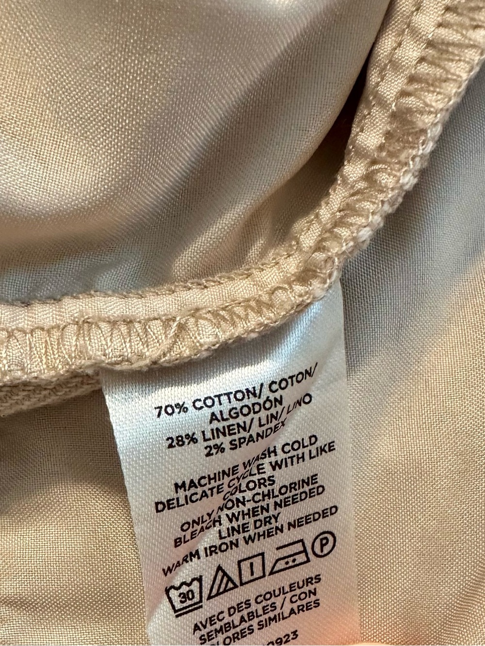 LOFT Beige Pleated Linen-Blend Shorts Women’s Size 4 - Picture 6 of 10